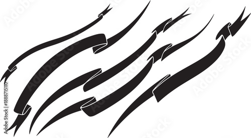 Black Scissors Illustration on White Background for Design Projects