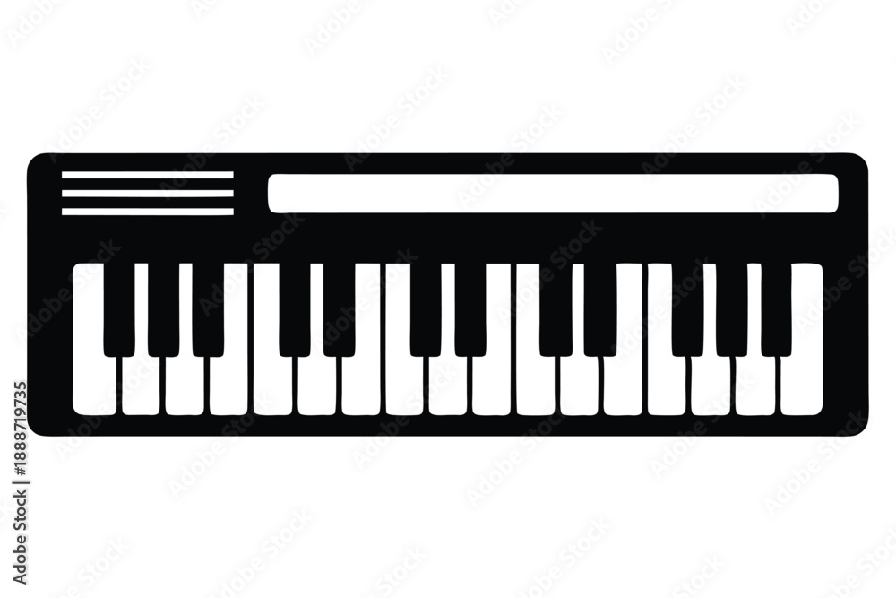 Fototapeta premium keyboard line art silhouette vector illustration