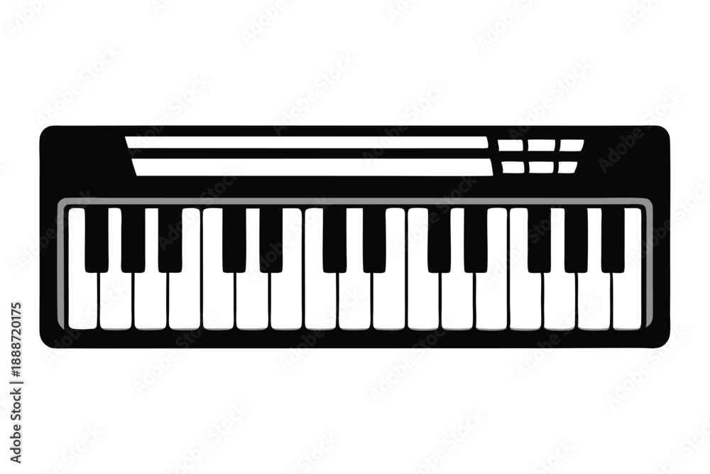 Fototapeta premium keyboard line art silhouette vector illustration