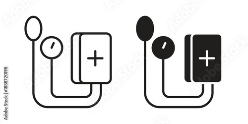 Tonometer icon vector illustrations. vector glyph flat icons