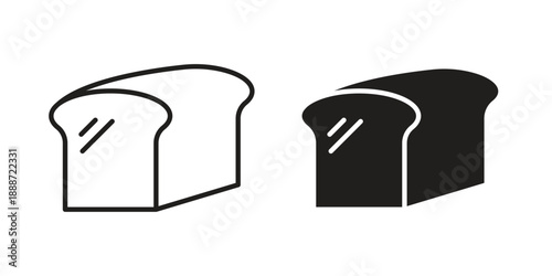 White bread icon vector illustrations. vector glyph flat icons