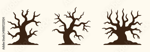 Stunning dead tree silhouette design with bold artistic style