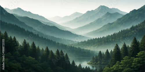 A breathtaking alpine landscape view of the snow-capped Swiss Alps peaks above a green forest valley with morning clouds drifting across the summer sky

Would you like me to generate a similar descrip