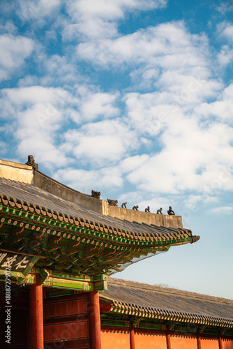 korean temple in autumn