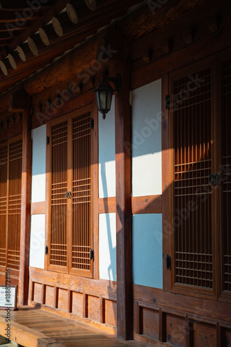 old wooden house with window