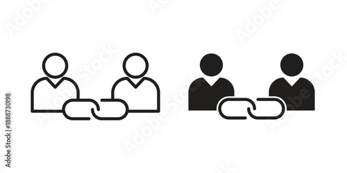 Affiliate link icon vector logo design element. Vector emblem template.