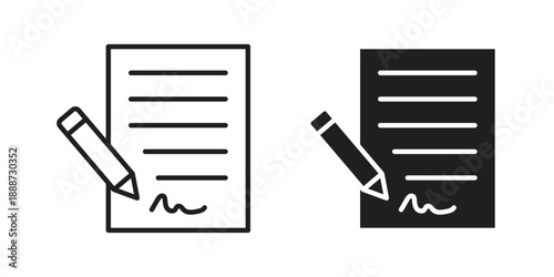 Agreement icon vector logo design element. Vector emblem template.