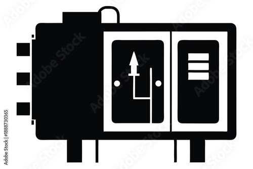 fuse box line art silhouette vector illustration