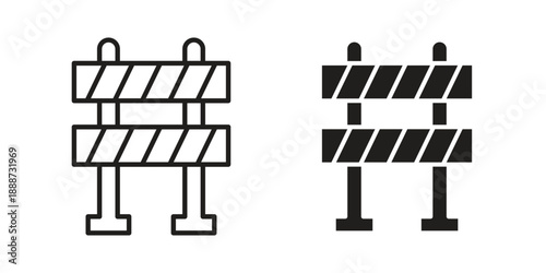Barrier icon vector logo design element. Vector emblem template.