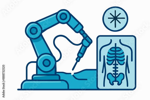 Robotic Surgery Illustration - Precision and Innovation in Healthcare.