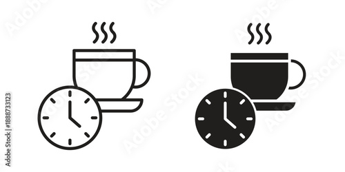 Break icon vector logo design element. Vector emblem template.