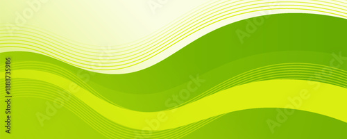 Abstract wave green and white banner background. Modern Trendy design in vector EPS 10