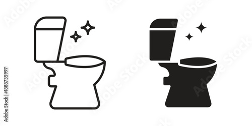 Clean toilet icon vector logo design element. Vector emblem template.