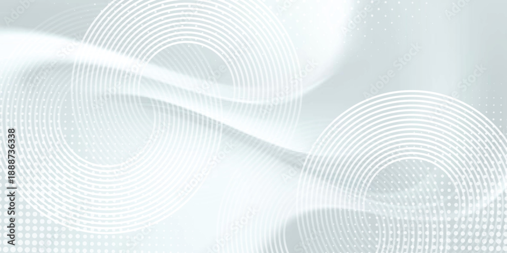 Fototapeta premium Minimal abstract background with white glowing geometric lines pattern. Digital technology and big data analysis background. White background with plexus lines.