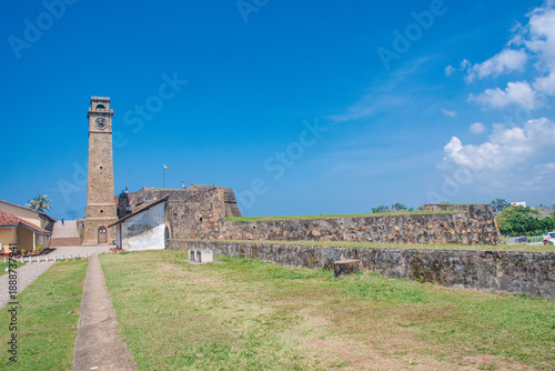 Obraz na płótnie Historic Memorial Clock Tower Within the Galle Fort, Sri Lanka