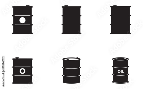 Collection of Oil Barrels Icons