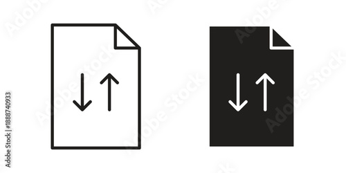 File sharing icon vector logo design element. Vector emblem template.