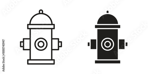 Fire hydrant icon vector logo design element. Vector emblem template.