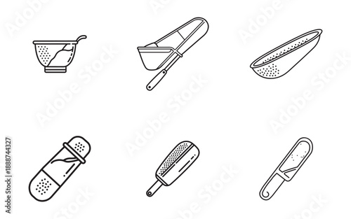 Set of Kitchen Utensils for Cooking and Baking