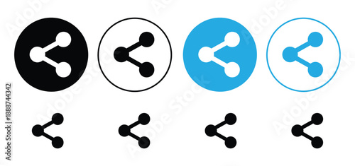 Share Icon Set, Social Media Connection and Network Symbol Vector Collection,share icon vector. symbol, sign,Share icon sheet multiple style collection