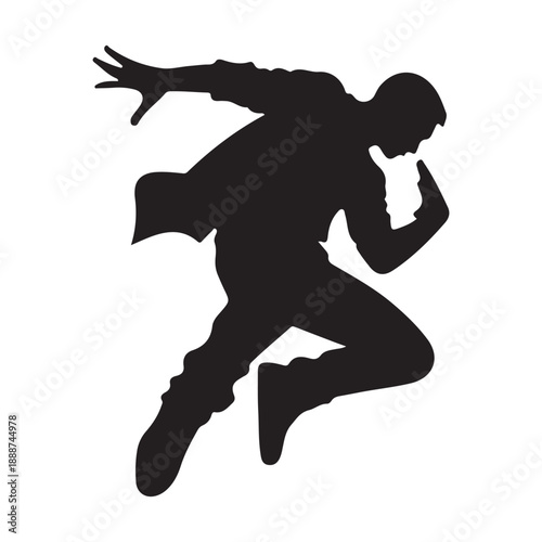 street hip hop dance style vector silhouette clip art logo design illustration icon collection.
