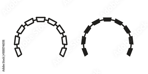 Lingual braces icon vector logo design element. Vector emblem template.