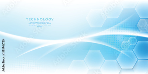 Abstract white and blue curve background. Smooth and clean subtle texture creative design. Modern bright color graphic element. Suit for poster, brochure, presentation, website, flyer