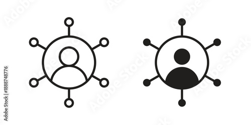 Multitask icon vector logo design element. Vector emblem template.