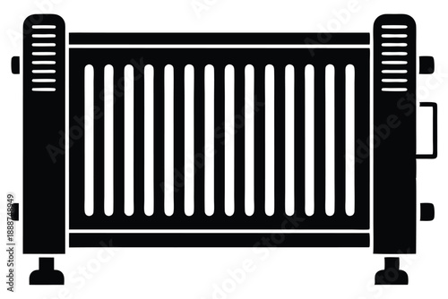radiator heater line art silhouette vector illustration