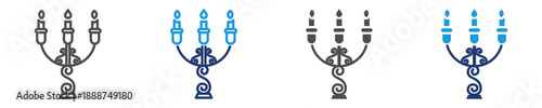 candle holder  icon set multiple syle