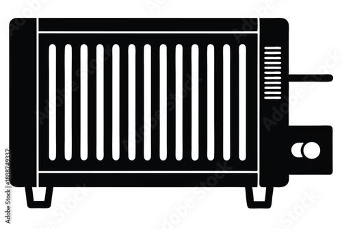 radiator heater line art silhouette vector illustration