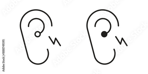 Otitis icon vector logo design element. Vector emblem template.