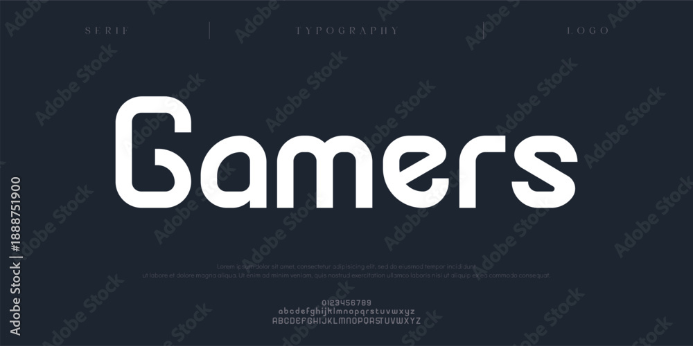 Fototapeta premium Gamers, Creative digital abstract sport modern alphabet logo font. Typography bold typeface for sport, technology, digital, future creative logos fonts. vector illustration