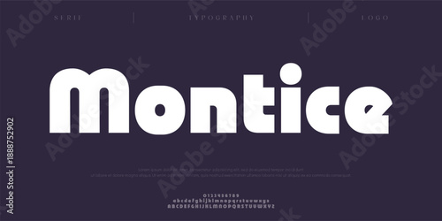 Montice, Creative digital technology Modern Logo Sport Italic Alphabet Font. Typography abstract italic Futurebold fonts, sport, movie brand and logos. vector illustration
