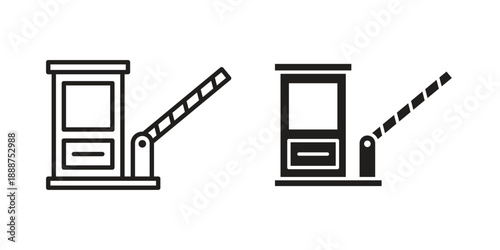Road toll icon vector logo design element. Vector emblem template.