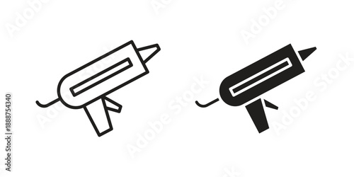 Sealants gun icon vector logo design element. Vector emblem template.