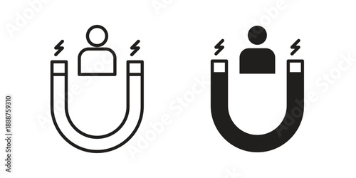 User engagement icon vector logo design element. Vector emblem template.
