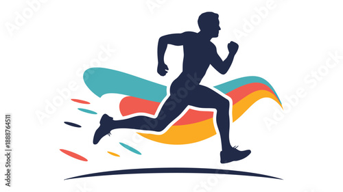 Green floral round pattern illustration