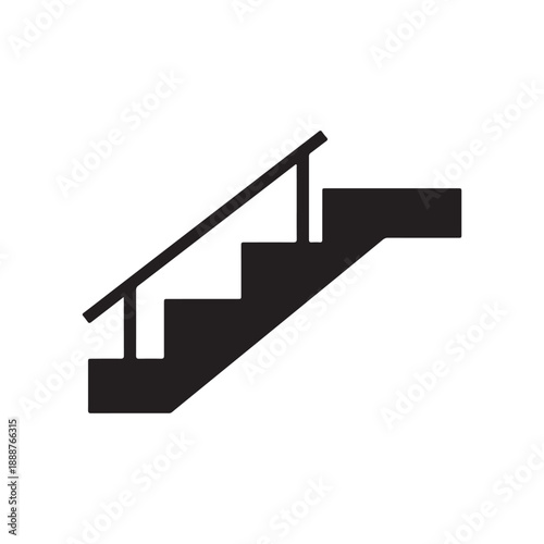 Stair icon vector sign style 