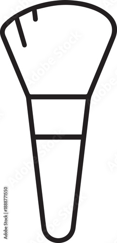 Modern makeup brush for professional beauty application