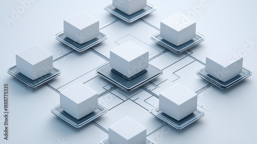 Abstract design showing structural logic in AI governance model for better decision making