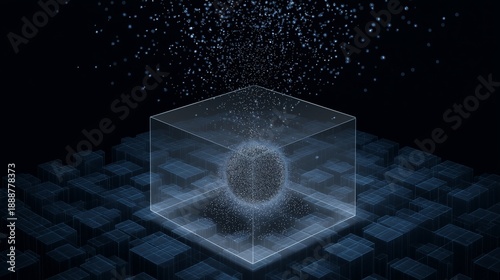 Data sovereignty concept showing a protected intelligence core in a digital space
