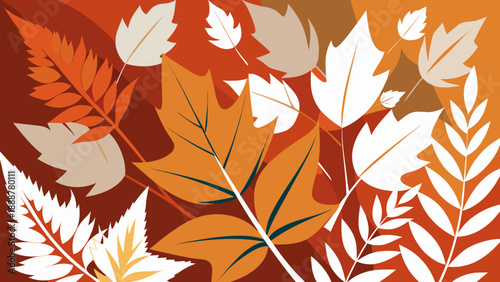 Autumn leaves collage Vector