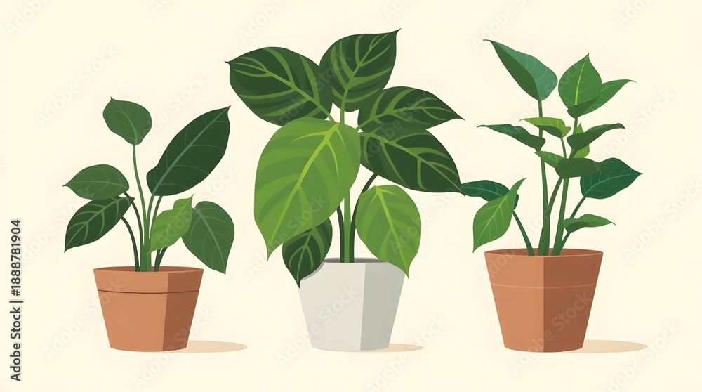 Fototapeta premium green plant in a pot isolated background