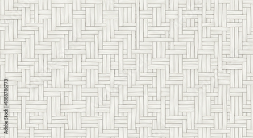 Seamless white woven basket texture pattern background