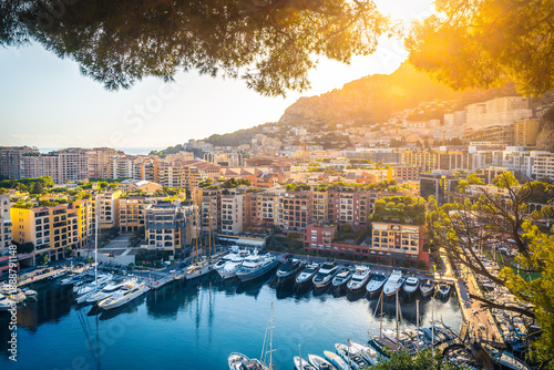 Photos Fontvieille harbor view with anchored boats in Monte Carlo, Monaco