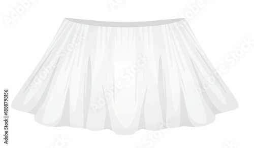 White mini skirt. vector illustration