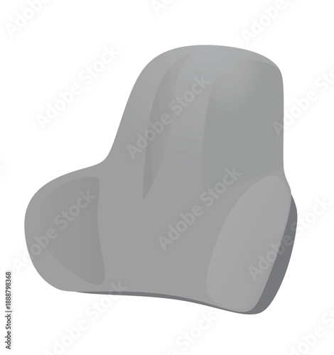 Memory foam lumbar back cushion. vector illustration