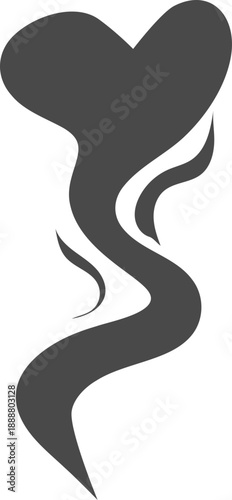 Smell steam and smoke lines icon. Air wind and scent linear hand drawn doodle. Hot vapor, aroma, smell, waves from food sketch.