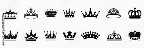 Crown symbol collection.